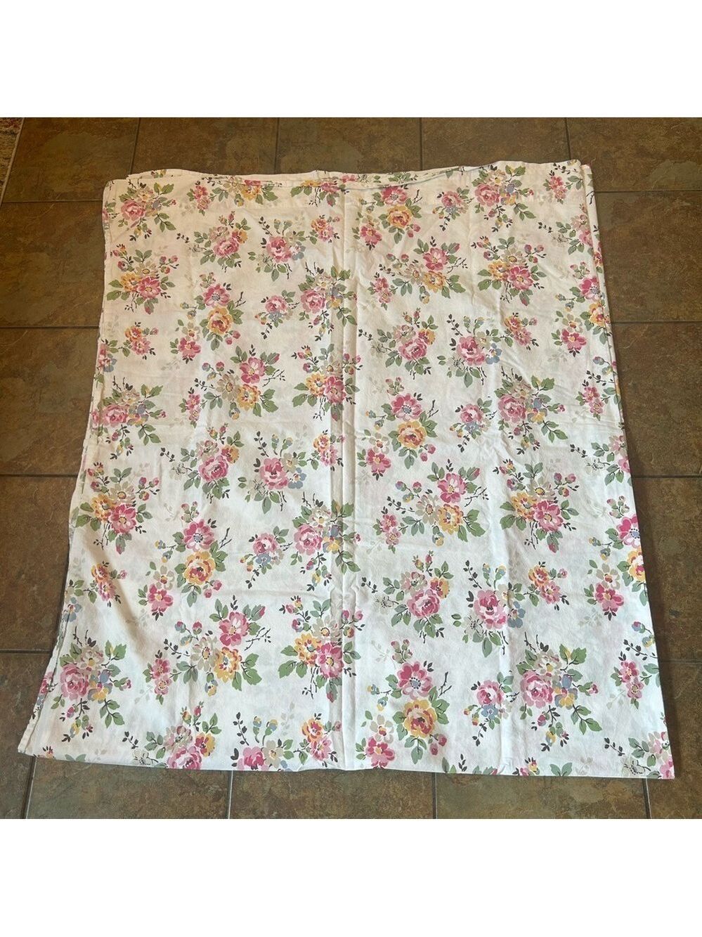 Cath Kidston Floral Flat Sheet Queen 100% Cotton 86x100 Cottage Core